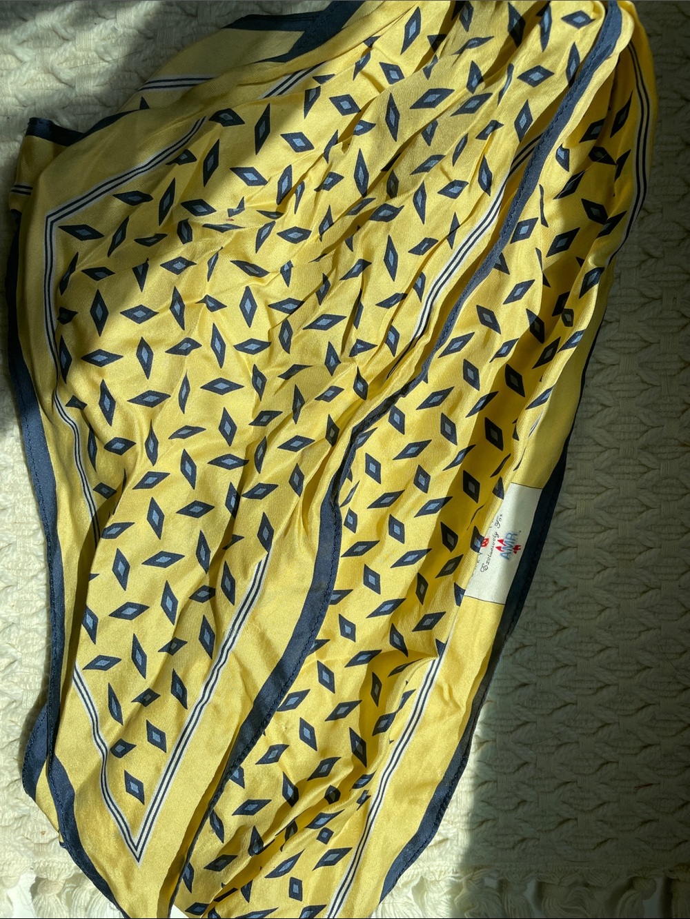Vtg Audrey Talbott For Amr Silk Scarf